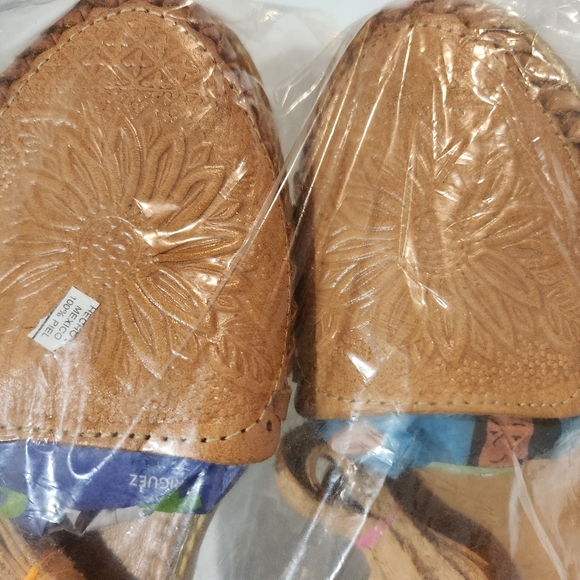 Laced Up Mexican Huarache Handmade Leather Meixco New Size US 8 - Picture 3 of 6